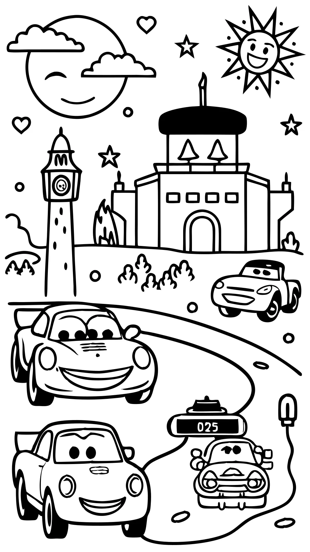 Páginas para colorear de Disney Cars